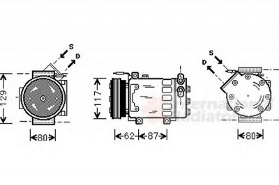 VAN WEZEL 4300k076 -  Компрессор, кондиционер